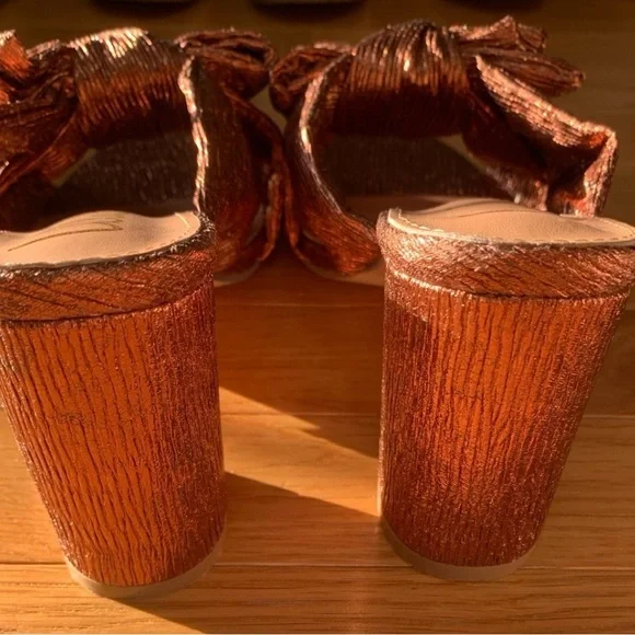 New! Lulus Bronze Bow Mules - Picture 3 of 5